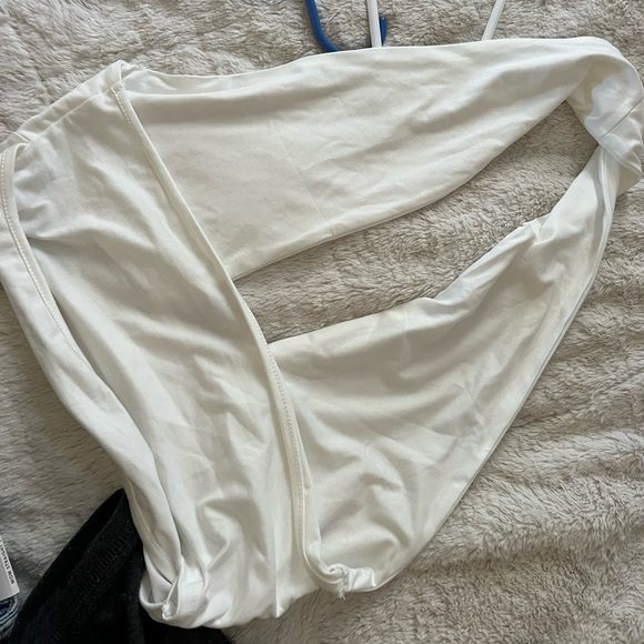 White Empty Soda Cross Halter Top - Picture 5 of 5